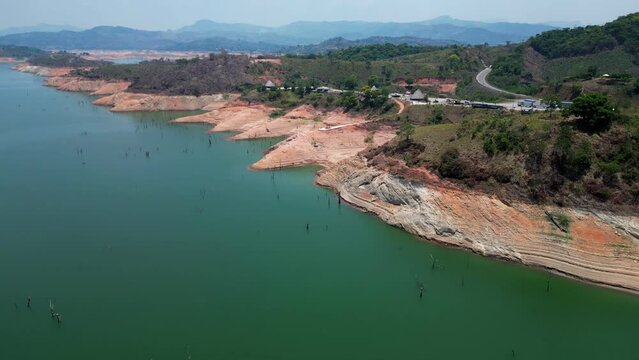 Aerial View of malpaso lake in chapas, mexico