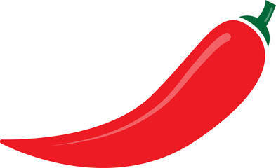 Red hot chili peper vector isolate on white background for graphic design, logo, web site, social media, mobile app, ui illustration