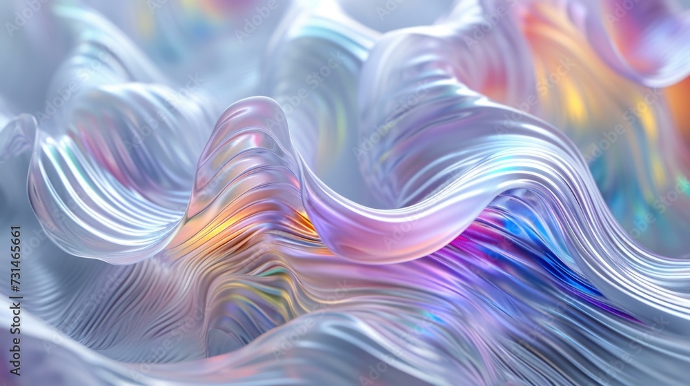Poster abstract background with colorful waves. generative ai.
