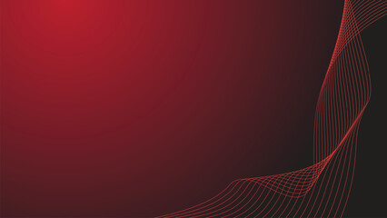 Red gradient  with curve line background wallpaper vector image for backdrop or presentation