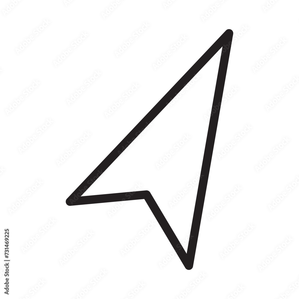 Aufkleber computer mouse click pointer cursor arrow flat icon for apps and websites