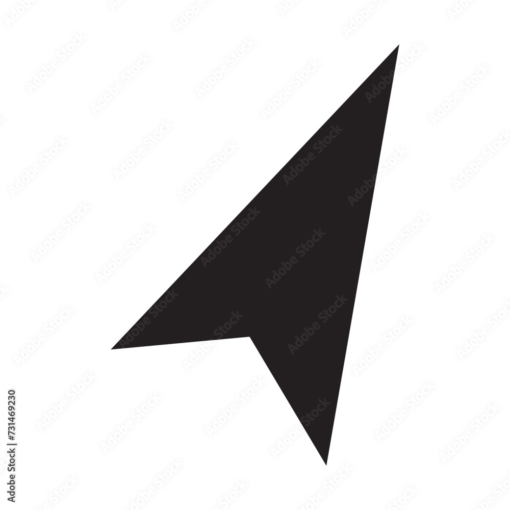 Poster computer mouse click pointer cursor arrow flat icon for apps and websites