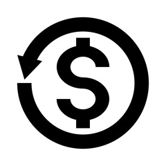 refund ( dollar ) vector icon