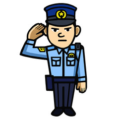 警官　イラスト