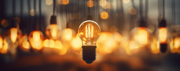 light bulbs in the dark