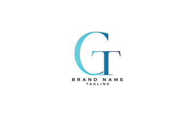 GT, TG, CT, TC, Abstract initial monogram letter alphabet logo design