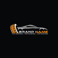 tire and car logo, automotive logo design, Perfect logo for business related to automotive industry