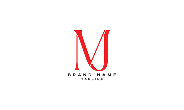 NMJ, NJM, MNJ, MJN, JMN, JNM, NJ, JN, MJ, JM, Abstract initial monogram letter alphabet logo design
