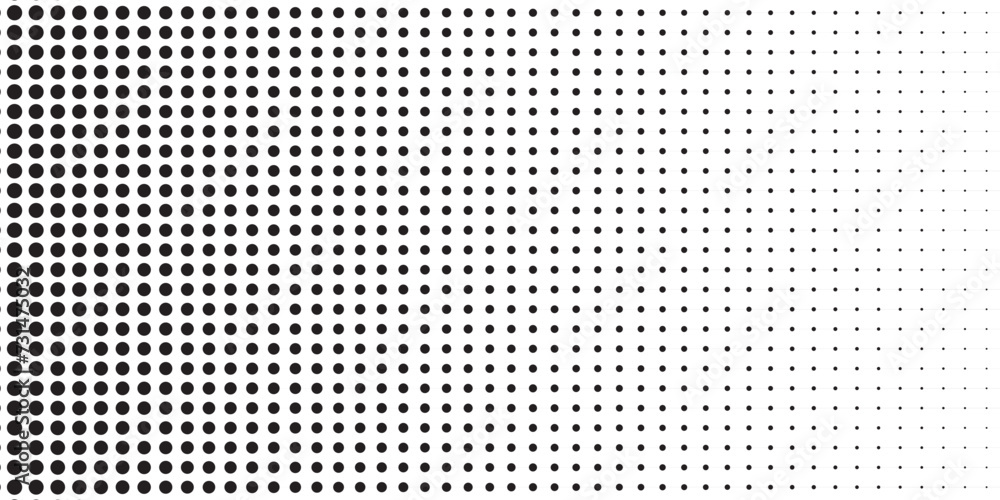 Wall mural background with monochrome dotted texture. polka dot pattern template. background with black dots - 