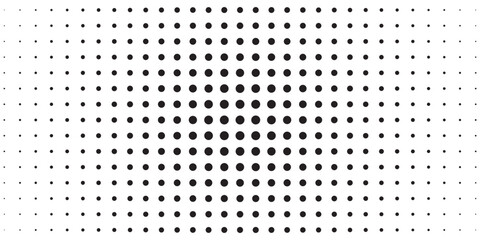 Background with monochrome dotted texture. Polka dot pattern template. Background with black dots - stock vector dots background dots black - obrazy, fototapety, plakaty
