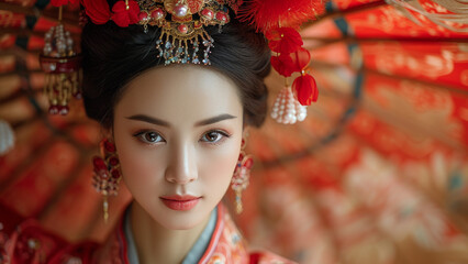 Asian Beauty Traditional Dance Amidst Ancient Splendor