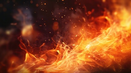 Fototapeta na wymiar Burning fire flames, bright background.