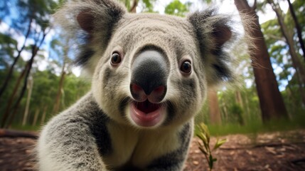 Obraz premium Close-up selfie portrait of a koala.