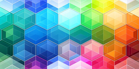 Colorful Geometric Cube Pattern Background