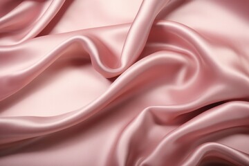 A detailed shot of a pink satin fabric, showcasing its smooth texture and luxurious appearance, The silky and smooth texture of satin, AI Generated
