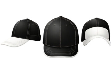 Black baseball cap. vector illustration