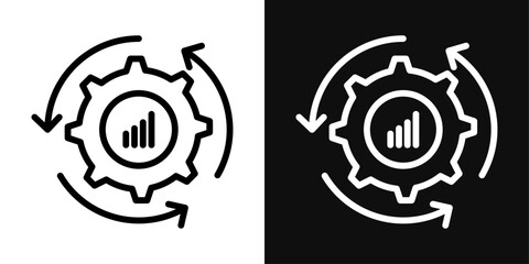 Continuous improvement icon set. vector illustration