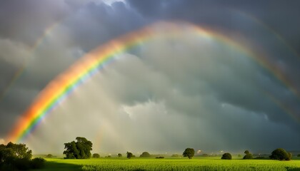 rainbow in the field