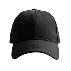 black baseball cap mockup isolated on transparent background