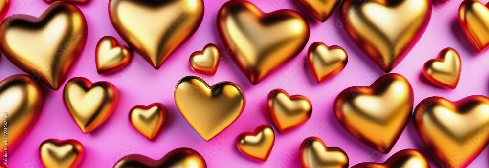 Canvas Prints heart with paint. banner. generating by ai technology