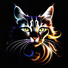 A cat shape made of smoke/The shape of a cat disappearing into smoke연기가 모여 만들어진 고양이 형상/
연기가 되어 사라져가는 고양이 형상
Generative AI

