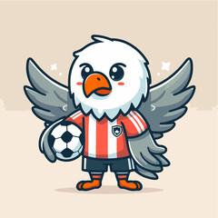 sport animal eagle football player vector illustration