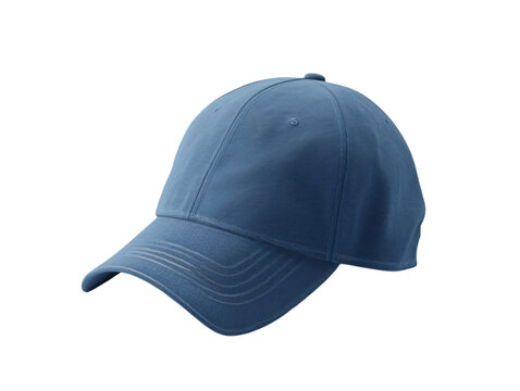blue baseball cap mockup isolated on white background