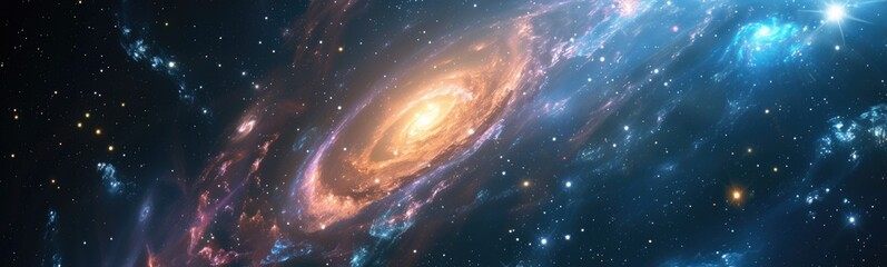 Fototapeta premium Star galaxy astronomy background . Banner