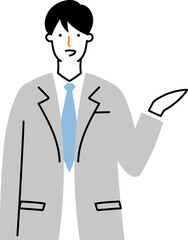 案内をするビジネスマン