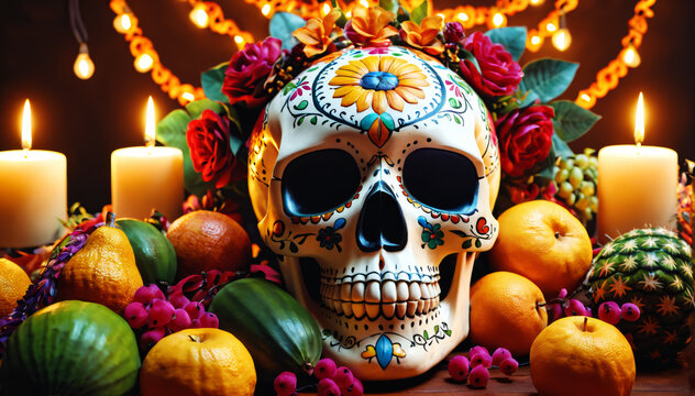 Vibrant Dia de Los Muertos Celebration
