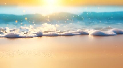 Fototapeta premium Abstract beautiful beach background with crystal clear water