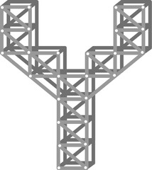 Rigging Stage Letter Alphabet Vector Y