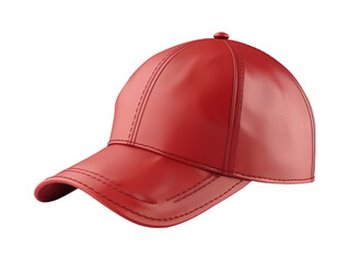 red baseball cap mockup isolated, on white background