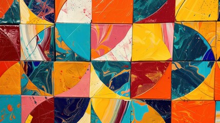 photo geometric abstract art, marbling, colorful   