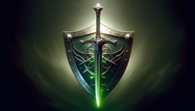 Green Shield and sword