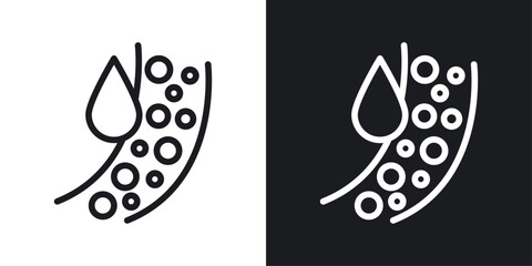 Blood flow icon designed in a line style on white background.