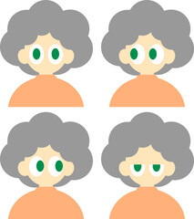 Cute person character illustration set