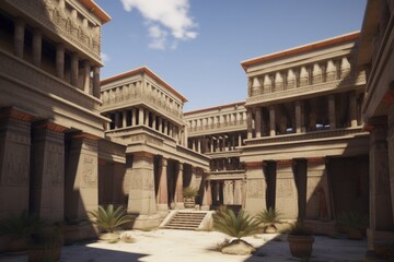 Pharaohs palace in ancient Egypt