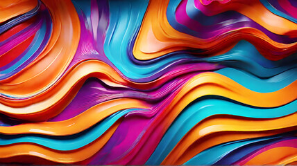 Fototapeta premium Photo of a vibrant and dynamic abstract background with flowing wavy lines