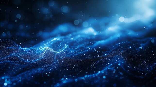 An abstract background for wallpaper that features a representation of a star-filled galaxy with sparkling cosmic dust, conveying the vastness of space.	Generative AI