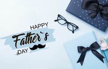 Happy Father's day banner design and social media post - obrazy, fototapety, plakaty