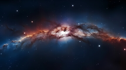 Star system background in the sky, 3D collection of stars in the universe