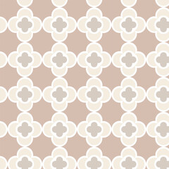 Seamless pattern with flower and islamic shape decoration. Seamless pattern with soft color