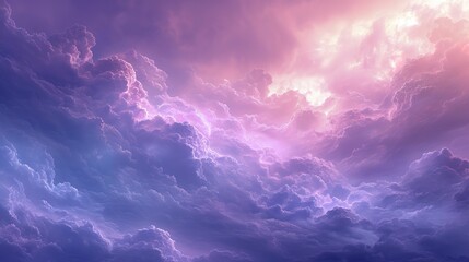 Cloudy waves in purple, pink, blue abstract background, ultraviolet  - obrazy, fototapety, plakaty