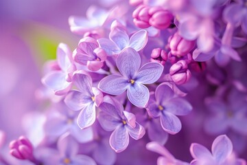 Fototapeta na wymiar Close-up of a beautiful blooming purple lilac.