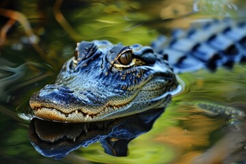 Obraz premium Large alligator in the water