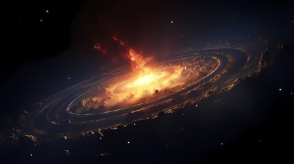 Star system background in the sky, 3D collection of stars in the universe