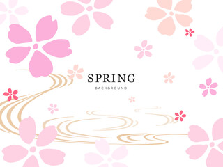 春を祝福する桜のフレーム