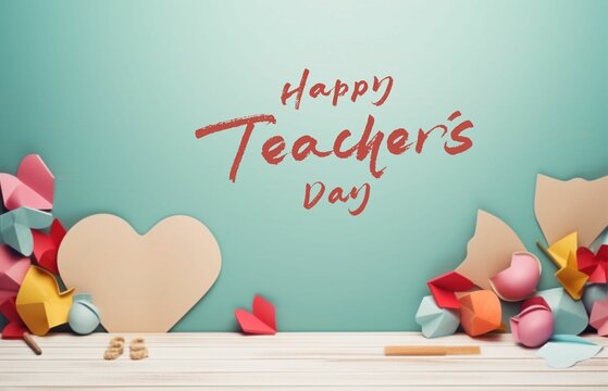 Happy Teacher's day social media post  background  and celebration greeting card 