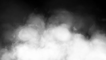 Heavy Smoke Overlay Effect on Black Background